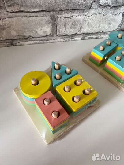 Сортер деревянный монтессори развивающий