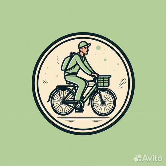 Курьер на велосипеде или пеший