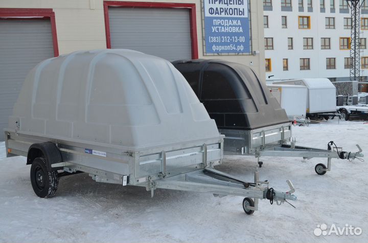 Прицеп легковой для снегохода с крышкой 3,5х1,5