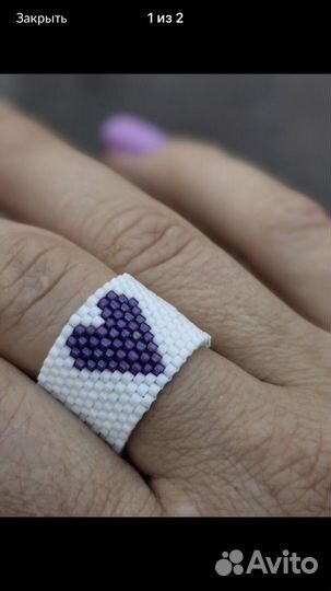 Кольцо из японского бисера