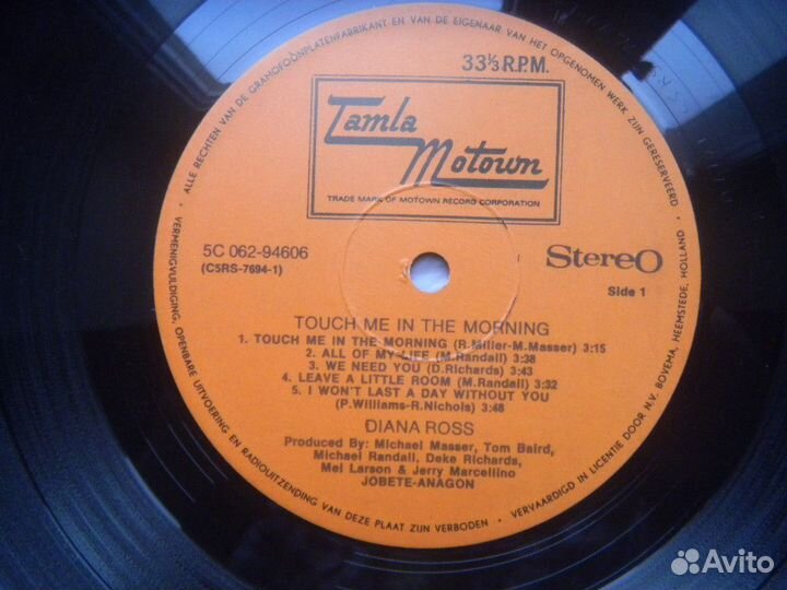 Diana Ross/Touch Me In The Morning Hol.Motown 73 E