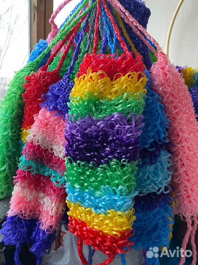 Мочалки вязаные из полипропилена