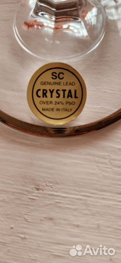 Фужеры хрустальные Италия