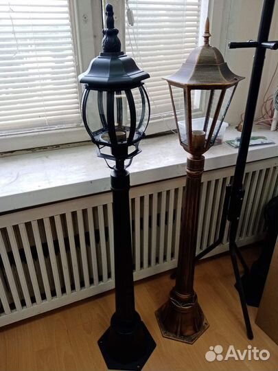 Фонарь-столб уличный садовый металл 116см