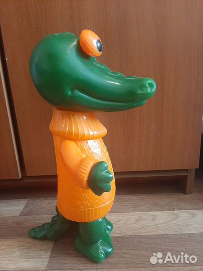 Игрушка крокодил гена СССР 36 см