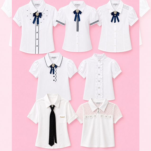 Рубашки и блузки белые для девочек