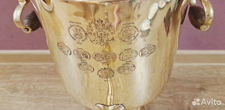 Самовар старинный братьев Гостьевых 9 л. Медалист