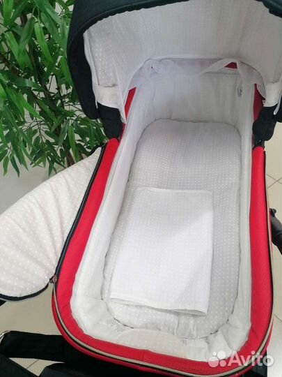 Коляска 3в1 Adamex Reggio (Black/Red)