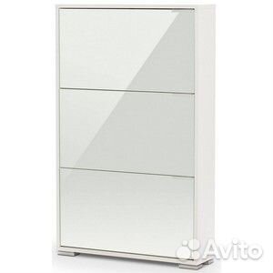 Обувница Viva 3LW белый/белое стекло