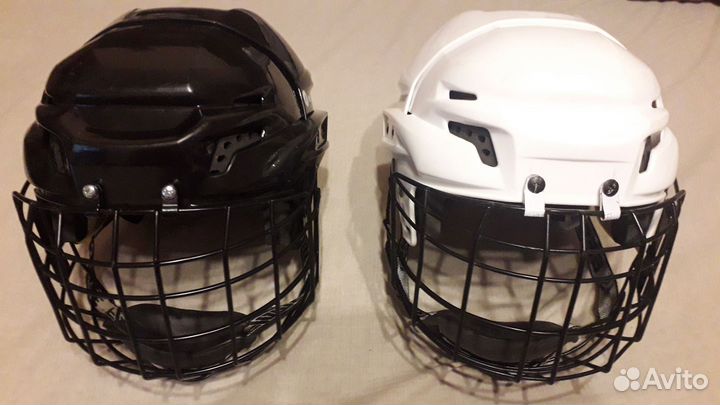 Хоккейный шлем, клюшка, защита