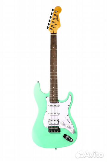 Fabio ST200 pack matt Mentol Комплект (электрогитара S/S/H, комбоусилитель MG-10, тюнер, чехол, реме