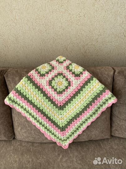 Плед детский вязаный ручная работа