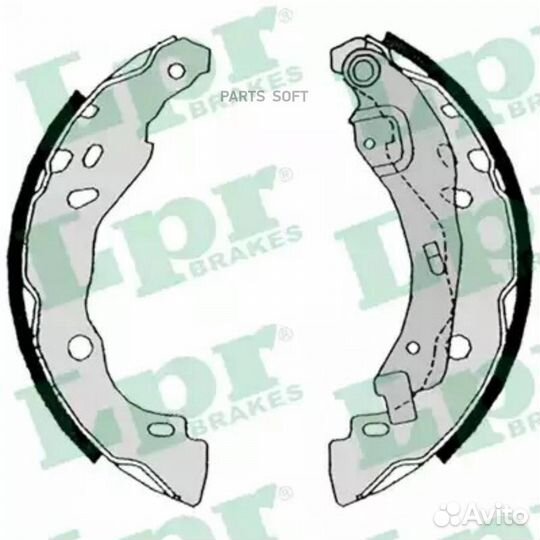 LPR 08630 Колодки торм. барабанные