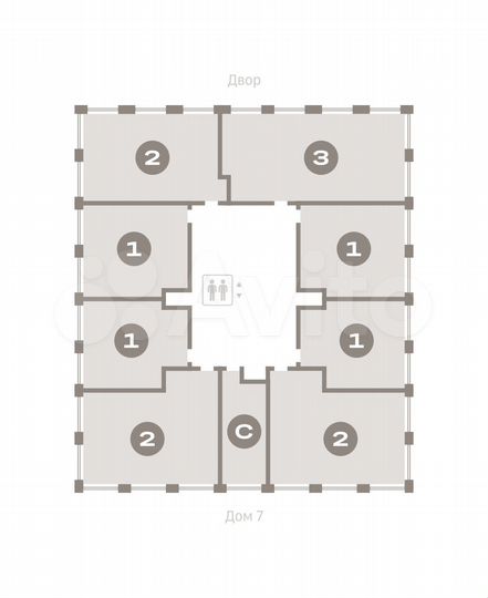 2-к. квартира, 63,2 м², 10/17 эт.
