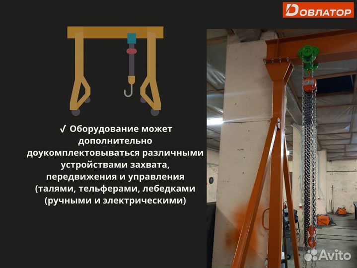 Кран козловой мпу передвижной усиленный