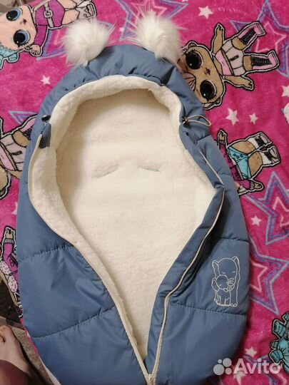 Конверт кокон зимний в коляску