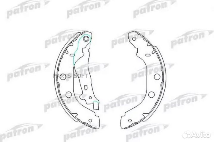 Patron PSP577 Колодки тормозные барабанные nissan: