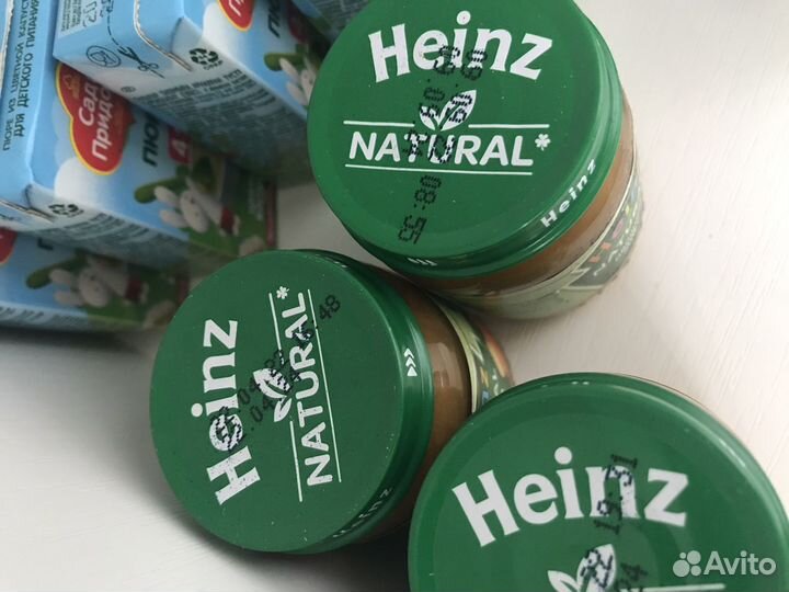Детское питание пюре овощное Heinz и др