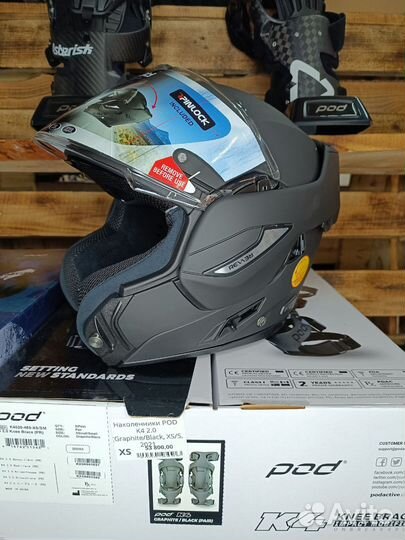 Шлем модуляр airoh REV19 S размер матовый новый