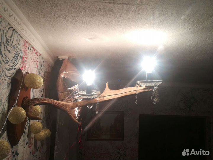 Бра из рога лося