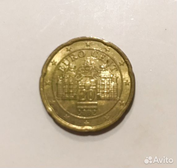 Монета Австрия 20 евроцентов