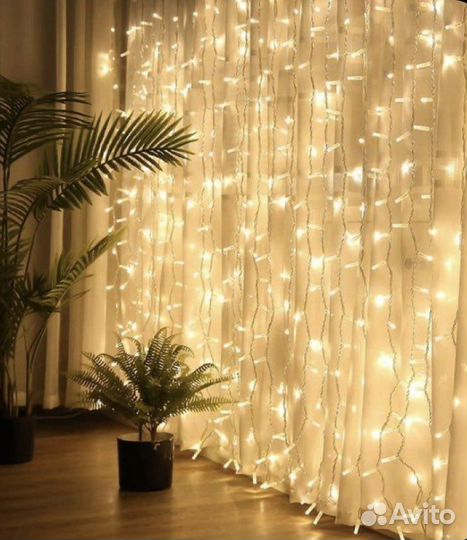 Гирлянда занавес штора