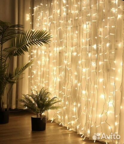 Гирлянда занавес штора