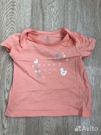 Футболка для девочки 62 mothercare