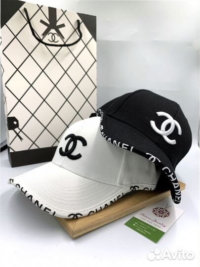 Кепка бейсболка Chanel черная (1020)