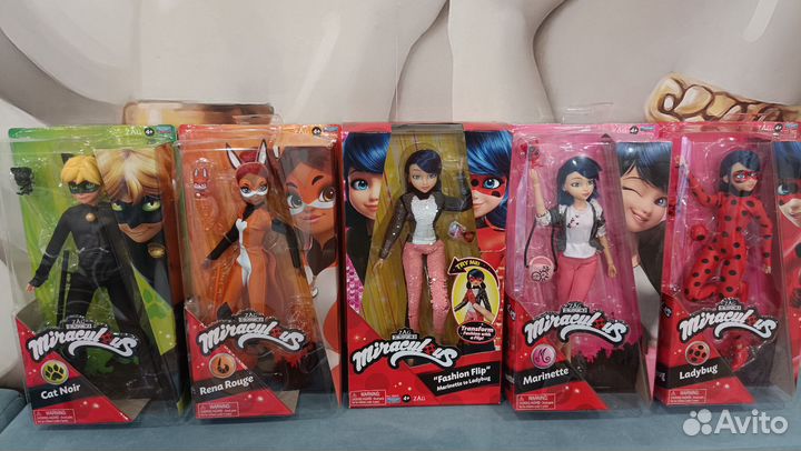 Кукла Леди Баг, Супер Кот, Рина Руж, Маринетт