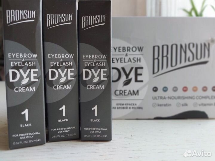 Крем краска для бровей и ресниц dye bronsun