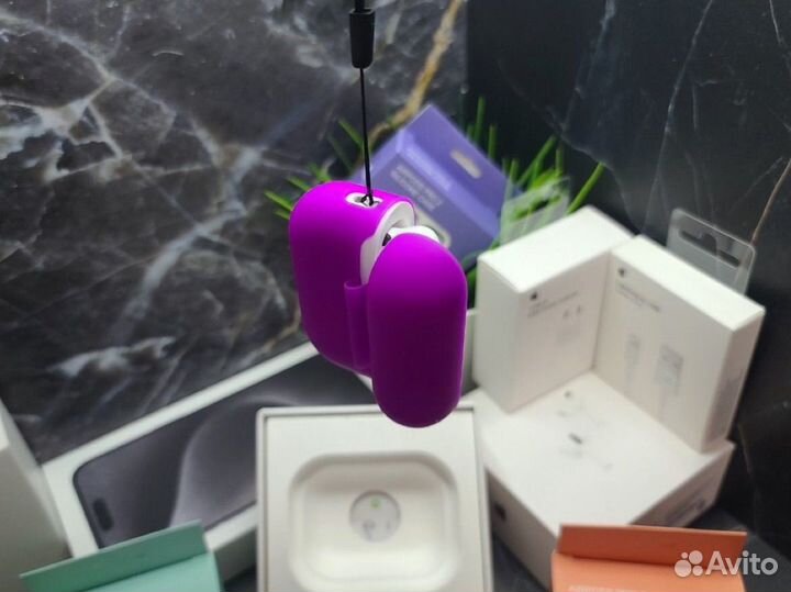 Airpods pro 2 с шумоподавлением, микрофоном