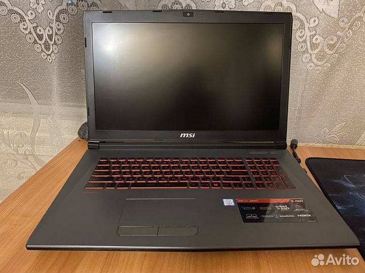 Игровой ноутбук MSI GV72 SteelSeries +