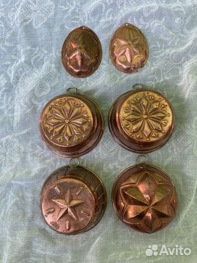 Формочка для выпечки медь звезда, снежинка