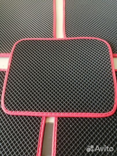 Коврики Eva для lada(ваз) 2101-2107 черный/красный