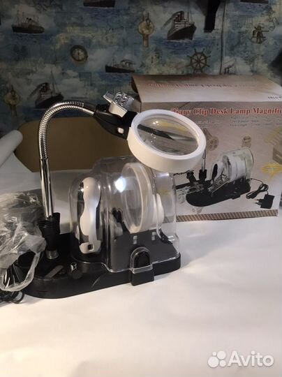 Лампа лупа настольная