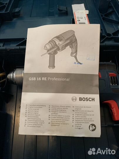 Дрель ударная bosch gsb 16 re