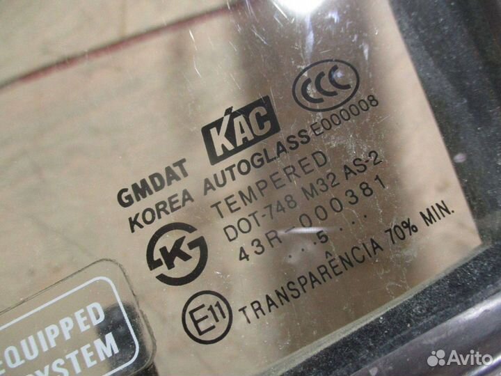 Стекло двери передней левой Chevrolet Spark 2