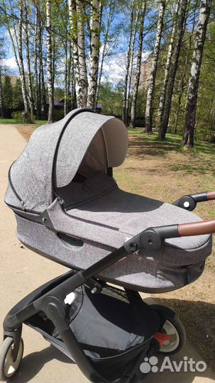 Люлька stokke trailz/crusi серый меланж