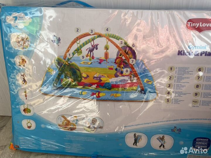 Развивающий коврик tiny love зоосад