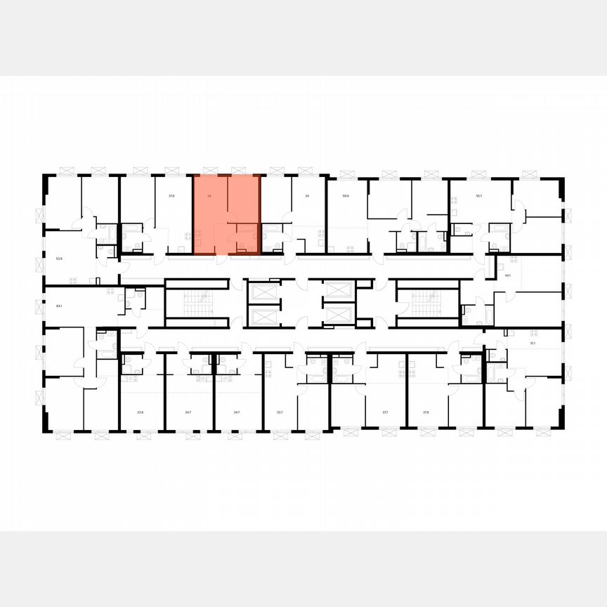 1-к. квартира, 34 м², 17/24 эт.