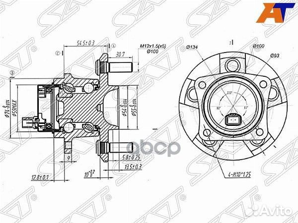 Ступичный узел задн. toyota alion/avensis/caldi