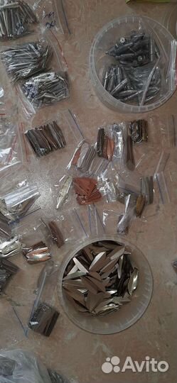 Заготовки блесен, мормышек, крючки разные