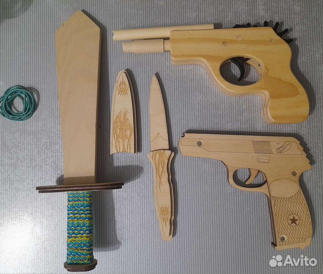 Деревянное оружие игрушки