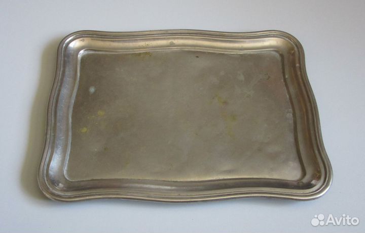 Поднос на ножках Севрюгин 19 век Накладное клеймо