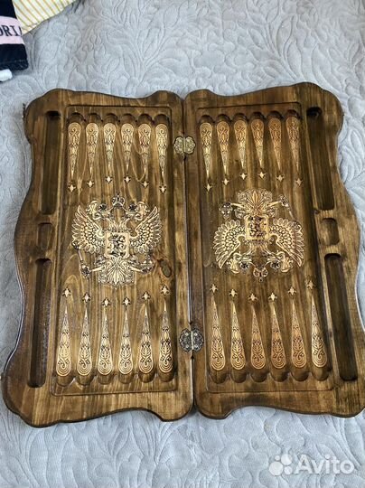 Нарды ручной работы российский герб