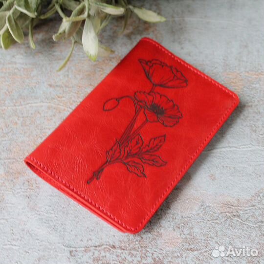 Обложка кожаная на паспорт 