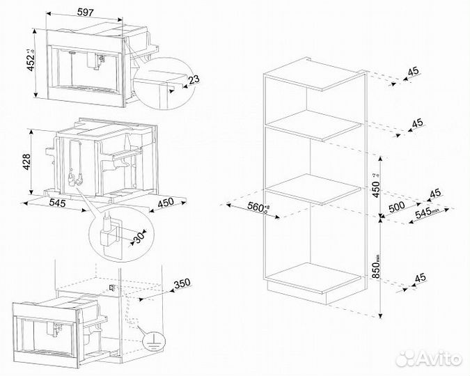 Кофемашина smeg CMS4104B3RU