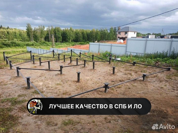 Фундамент на винтовых сваях Винтовые сваи под ключ