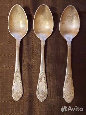 Ложки мельхиор дисертные. СССР